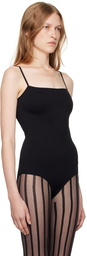Swedish Stockings Black Barbro Rib Bodysuit