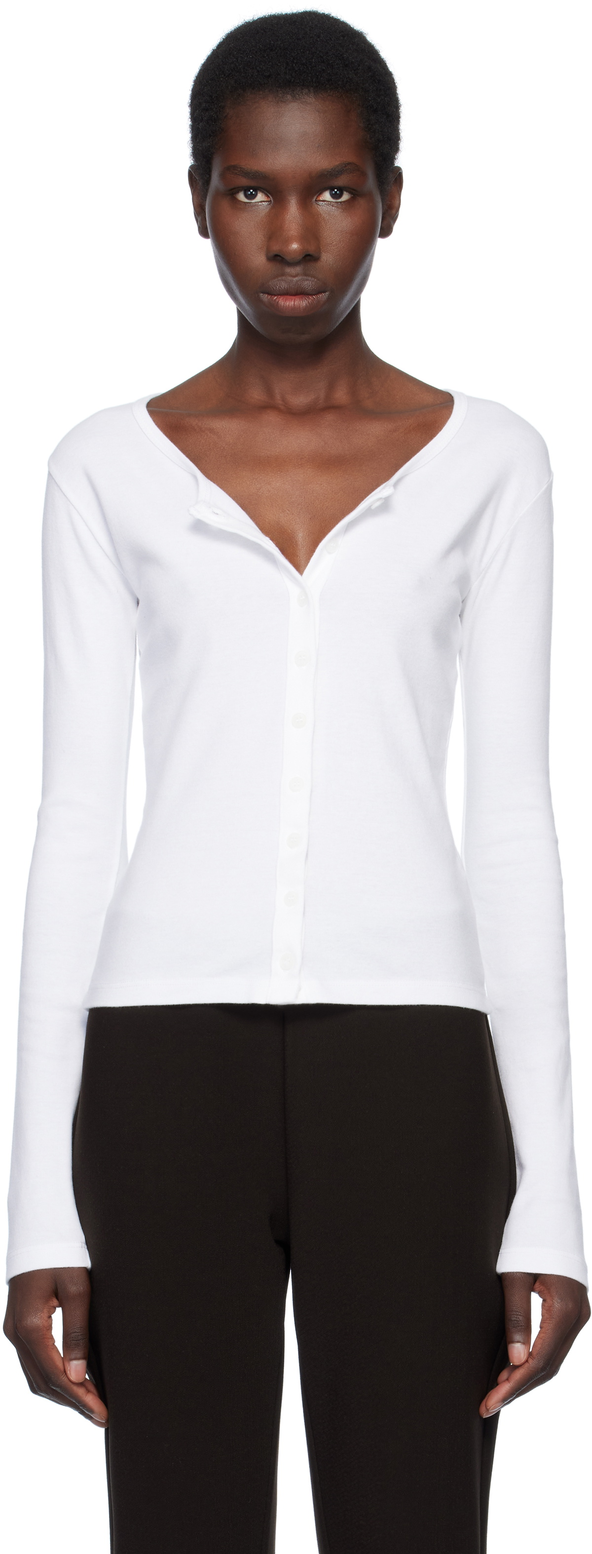 Gil Rodriguez White Sophie Cardigan