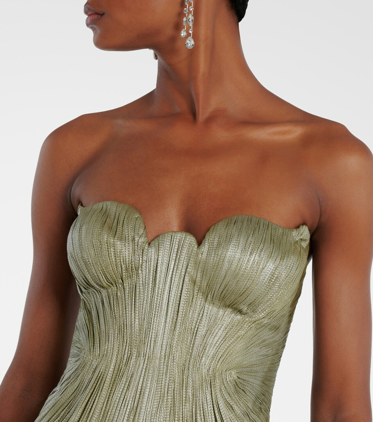 Maria Lucia Hohan Jasleen strapless silk tulle corset gown