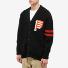 Beams Plus Men's Lettered 3G Cardigan in Black