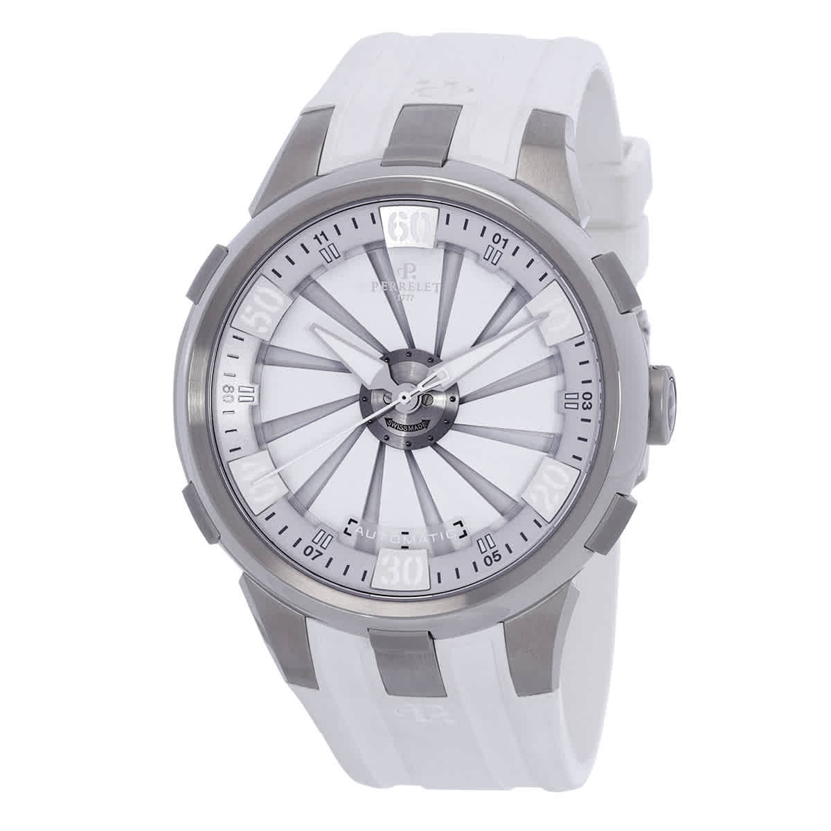 Perrelet Turbine Racing Automatic White Dial Mens Watch A1065/1