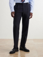 Mr P. - Straight-Leg Pinstriped Wool Suit Trousers - Blue