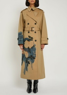 Erdem Printed Belted Cotton Trench Coat Multi Floral