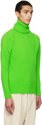 AMI Alexandre Mattiussi Green Virgin Wool Turtleneck