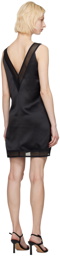 Hugo Black Y-Neck Minidress