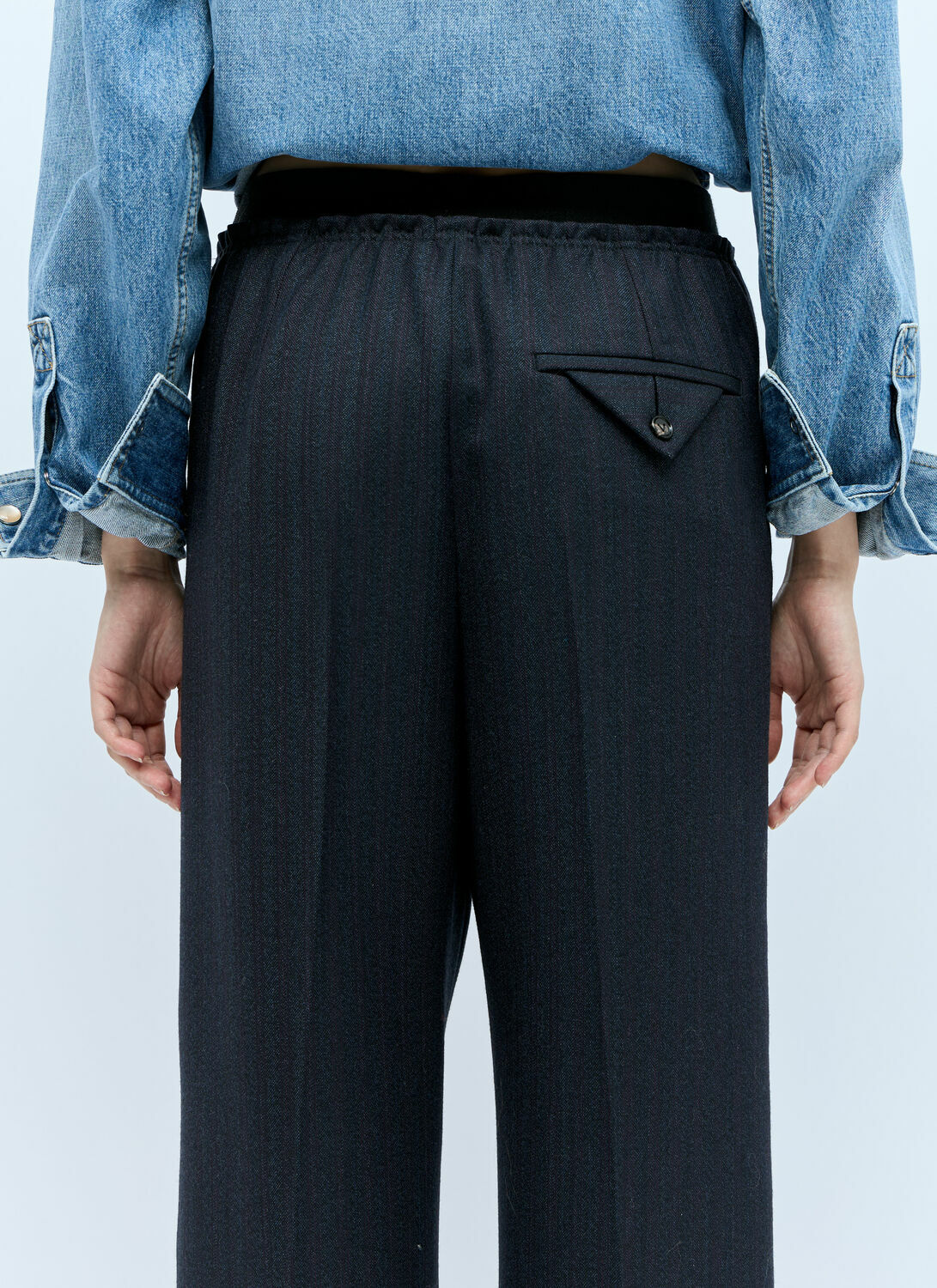 Bottega Veneta Striped Wool Pants