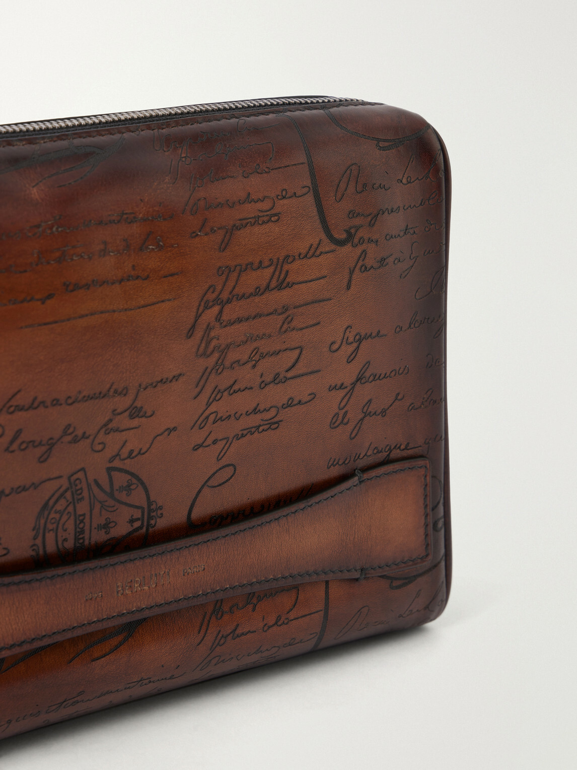 Berluti - Rosewood Scritto Venezia Leather Pouch