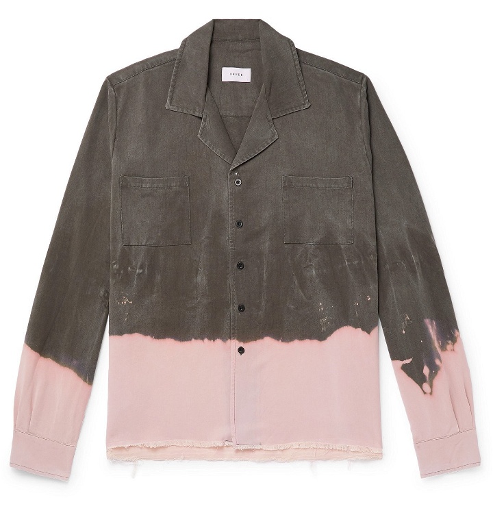 Photo: Rhude - Camp-Collar Dip-Dyed Voile Shirt - Gray