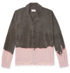 Rhude - Camp-Collar Dip-Dyed Voile Shirt - Gray