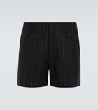 Dries Van Noten - Pinstriped mid-rise wool shorts