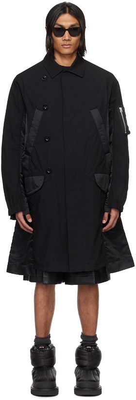 Photo: sacai Black Paneled Coat