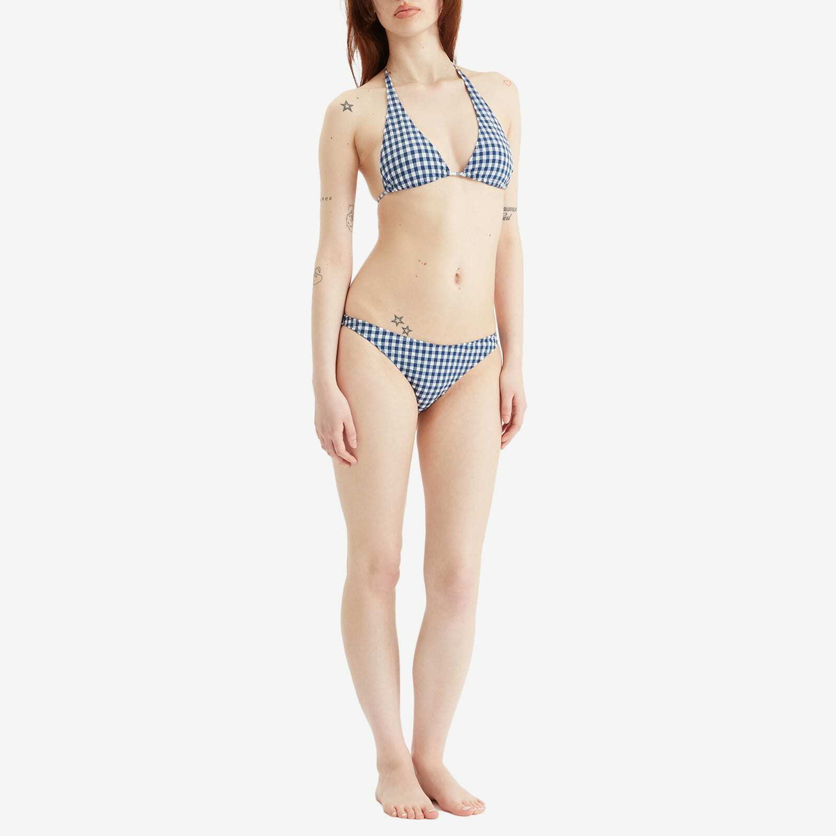Fruity Booty Women's Marina Bikini Top in Navy/White