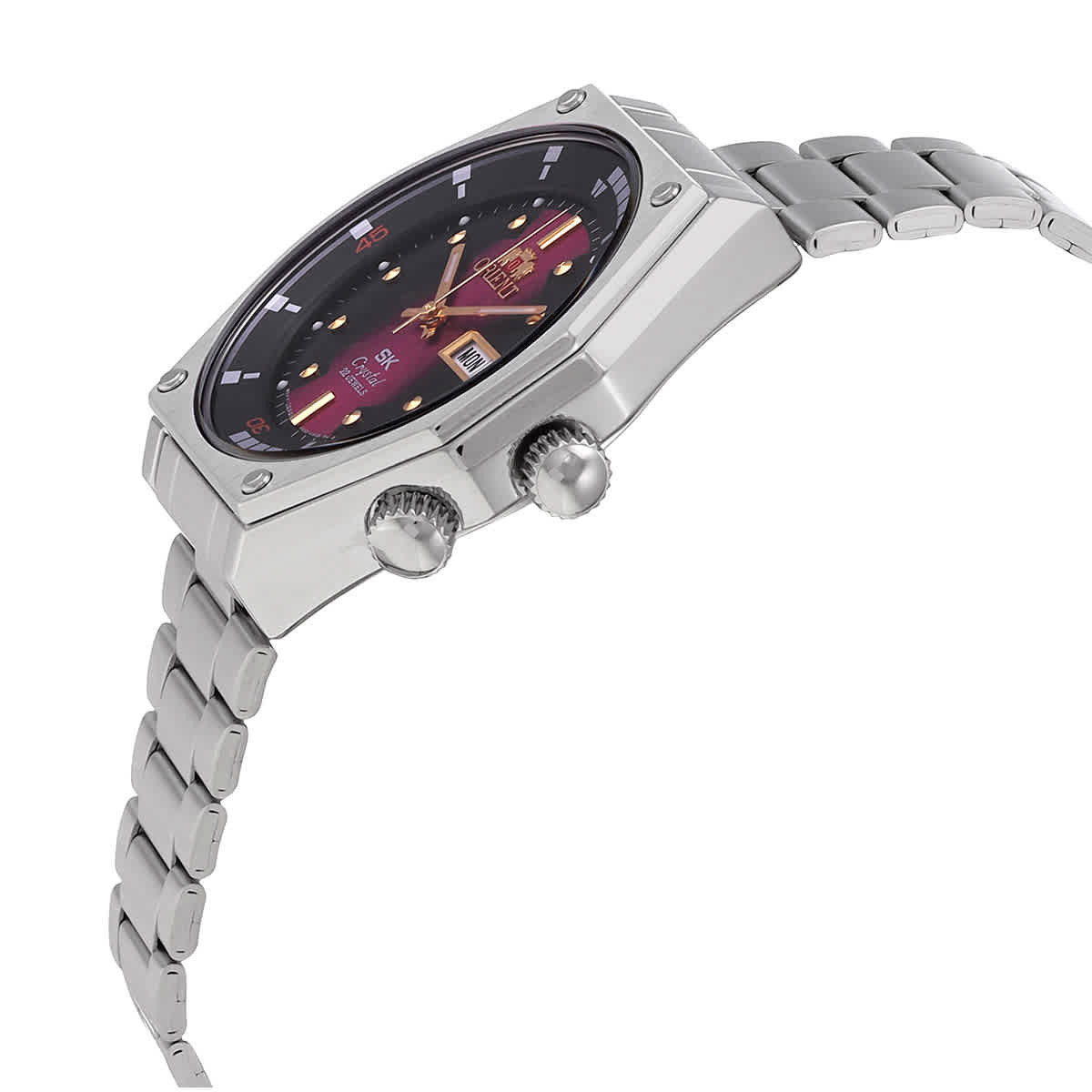 Orient Automatic Pink/Black Dial Stainless Steel Mens Watch RA-AA0B02 R