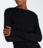 Rick Owens Lilies Shailee draped open-back jersey gown