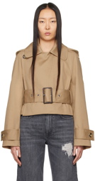 JW Anderson Beige Cropped Trench Coat