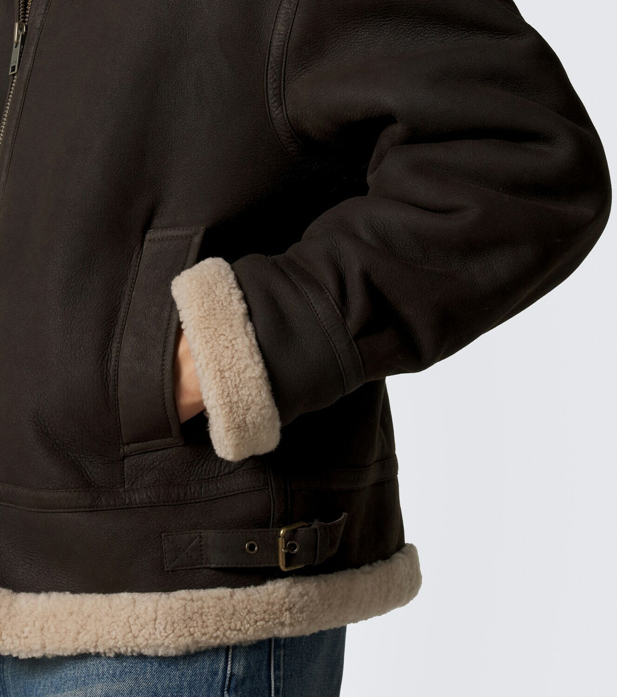 Arma Sano shearling-lined leather jacket