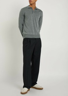 Aurélien Wool Polo Shirt Grey