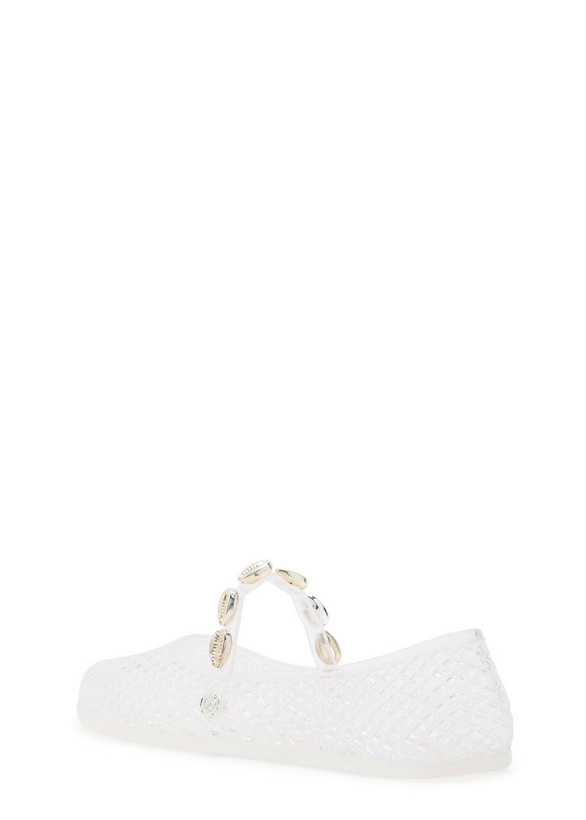 Photo: Ancient Greek Sandals Iro Shell-embellished Sandals White