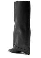 Balmain Anthem 95 Leather Knee-high Boots Black