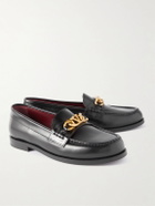 Valentino - Valentino Garavani Logo-Detailed Leather Loafers - Black
