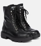 Miu Miu Leather combat boots