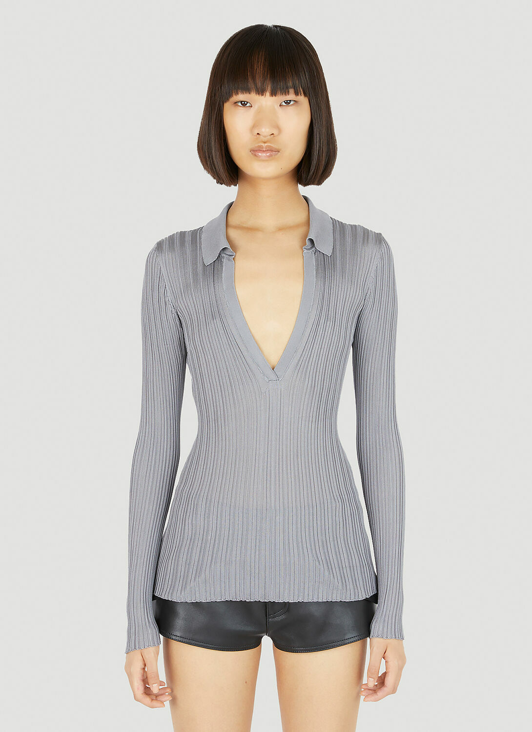 Durazzi Milano Silk Knit Polo Top