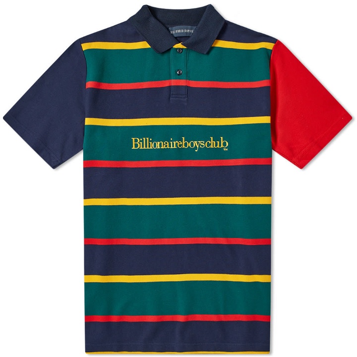 Photo: Billionaire Boys Club Stripe Embroidered Logo Polo