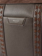Serapian - Suede-Trimmed Full-Grain Leather Briefcase