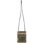 A.P.C. Men's Repeat Logo Neck Pouch in Khaki