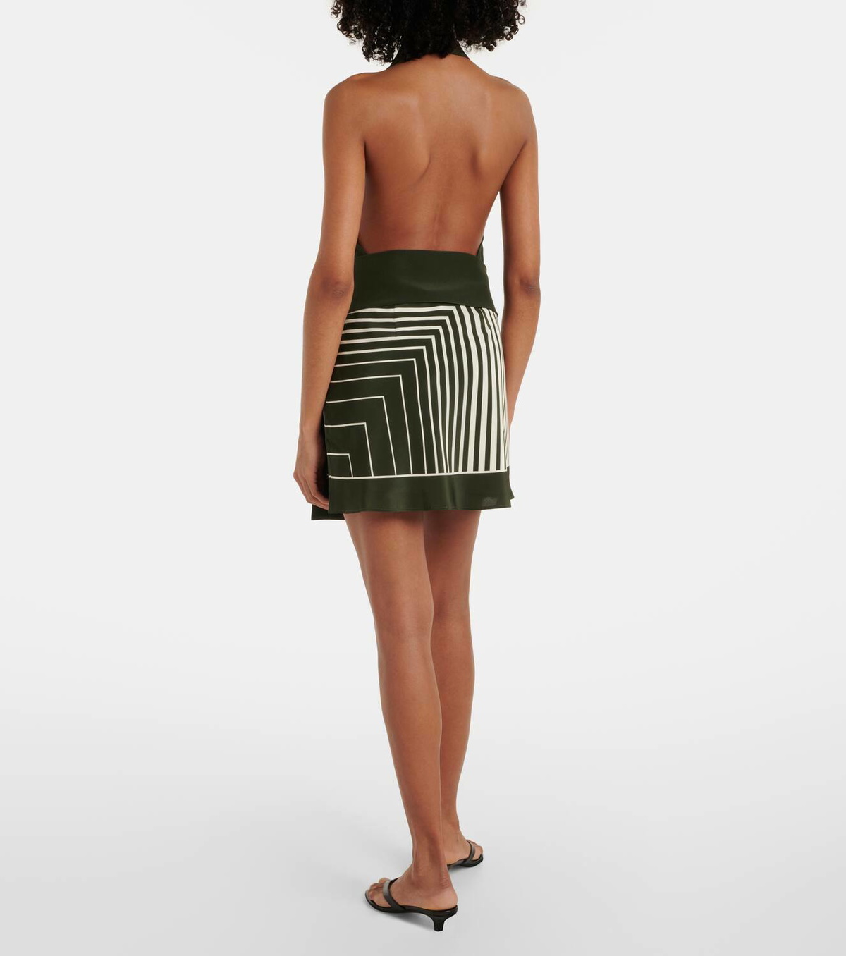 sir leilana silk mini dress SIR Leilana striped silk minidress SIR
