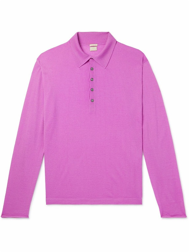 Photo: Massimo Alba - Cashmere Polo Shirt - Pink