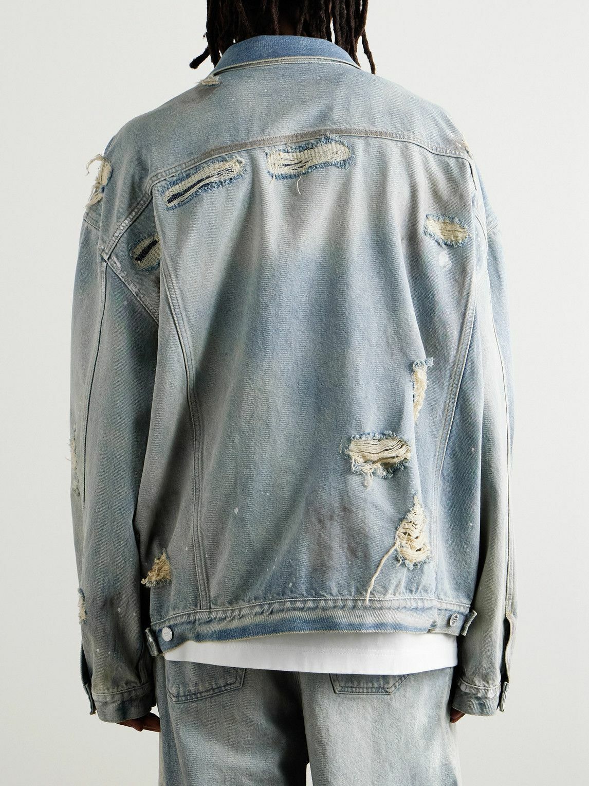 ジャケット・アウター Vetements Levi's Oversized Distressed VETEMENTS X Levi's Denim Jacket, Size L