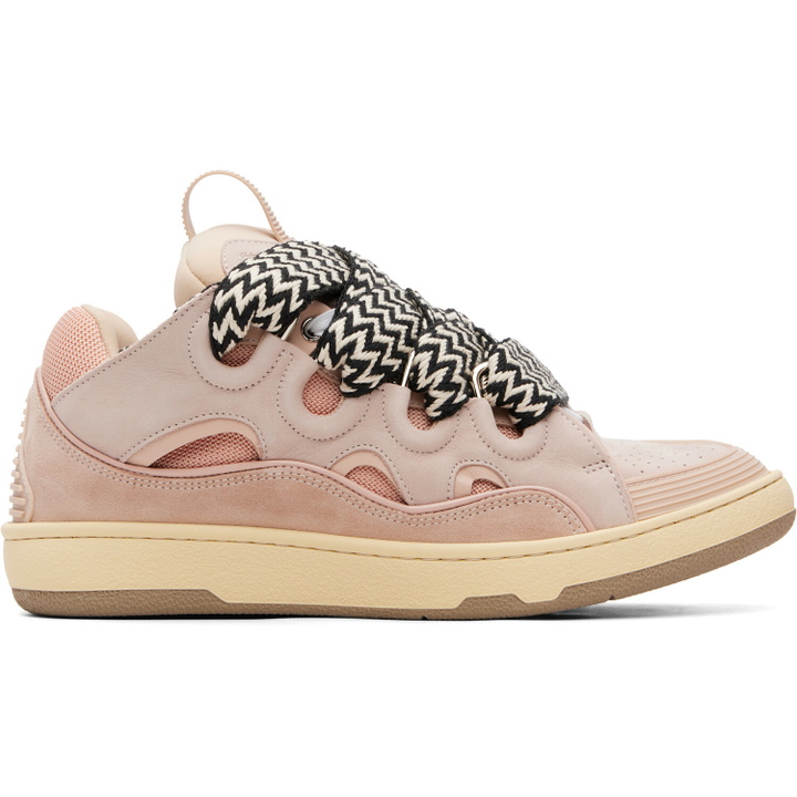Photo: Lanvin Pink Curb Sneakers