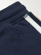 Kingsman - Tapered Striped Cotton and Cashmere-Blend Jersey Sweatpants - Blue