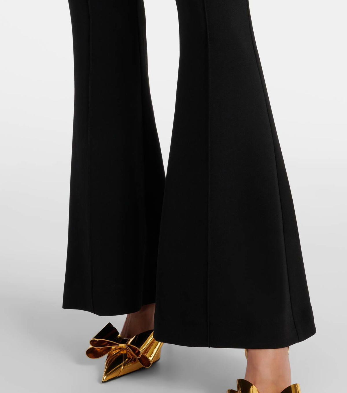 Self-Portrait Off-shoulder peplum crêpe jumpsuit