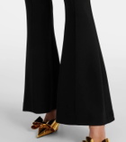 Self-Portrait Off-shoulder peplum crêpe jumpsuit