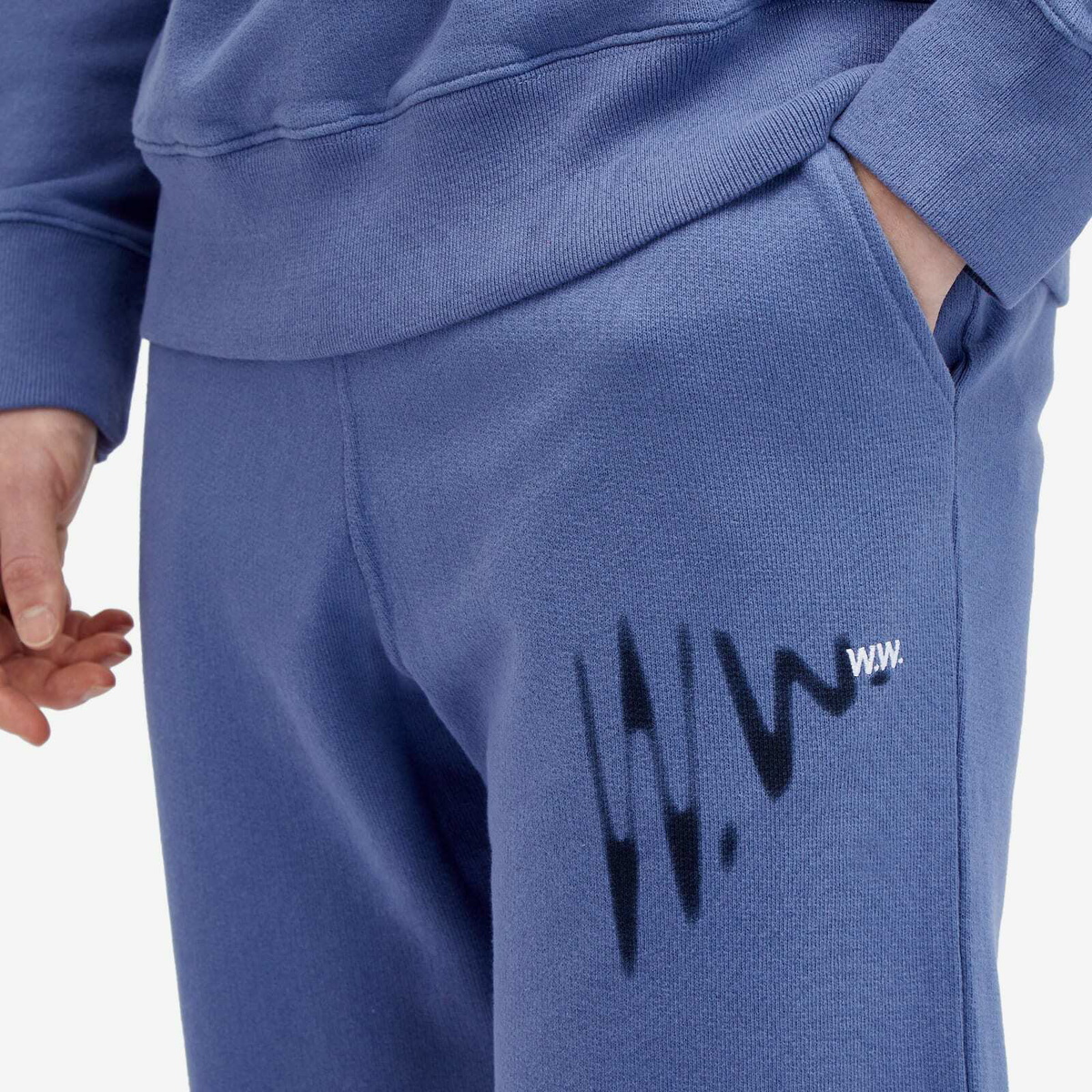 Wood Wood Men's Richard shadow joggers in Silver Blue