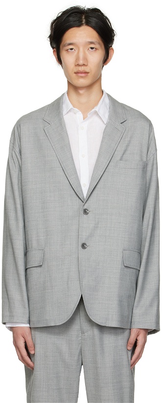 Photo: Uniform Experiment Gray Two-Button Blazer