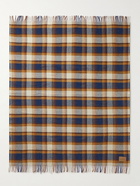 Pendleton - Fringed Checked Virgin Wool Blanket