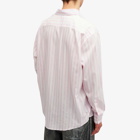 Acne Studios Men's Sandrok Matt Stripe Shirt in Pink/White