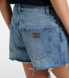 Miu Miu Frayed denim shorts