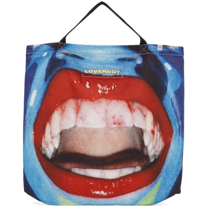 Charles Jeffrey Loverboy Blue Large Mouth Tote Charles Jeffrey