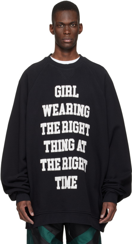 Photo: VAQUERA Black Oversized Sweatshirt