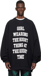 VAQUERA Black Oversized Sweatshirt