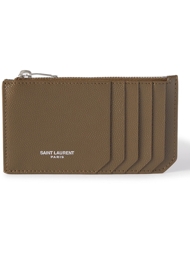 Photo: SAINT LAURENT - Pebble-Grain Leather Cardholder