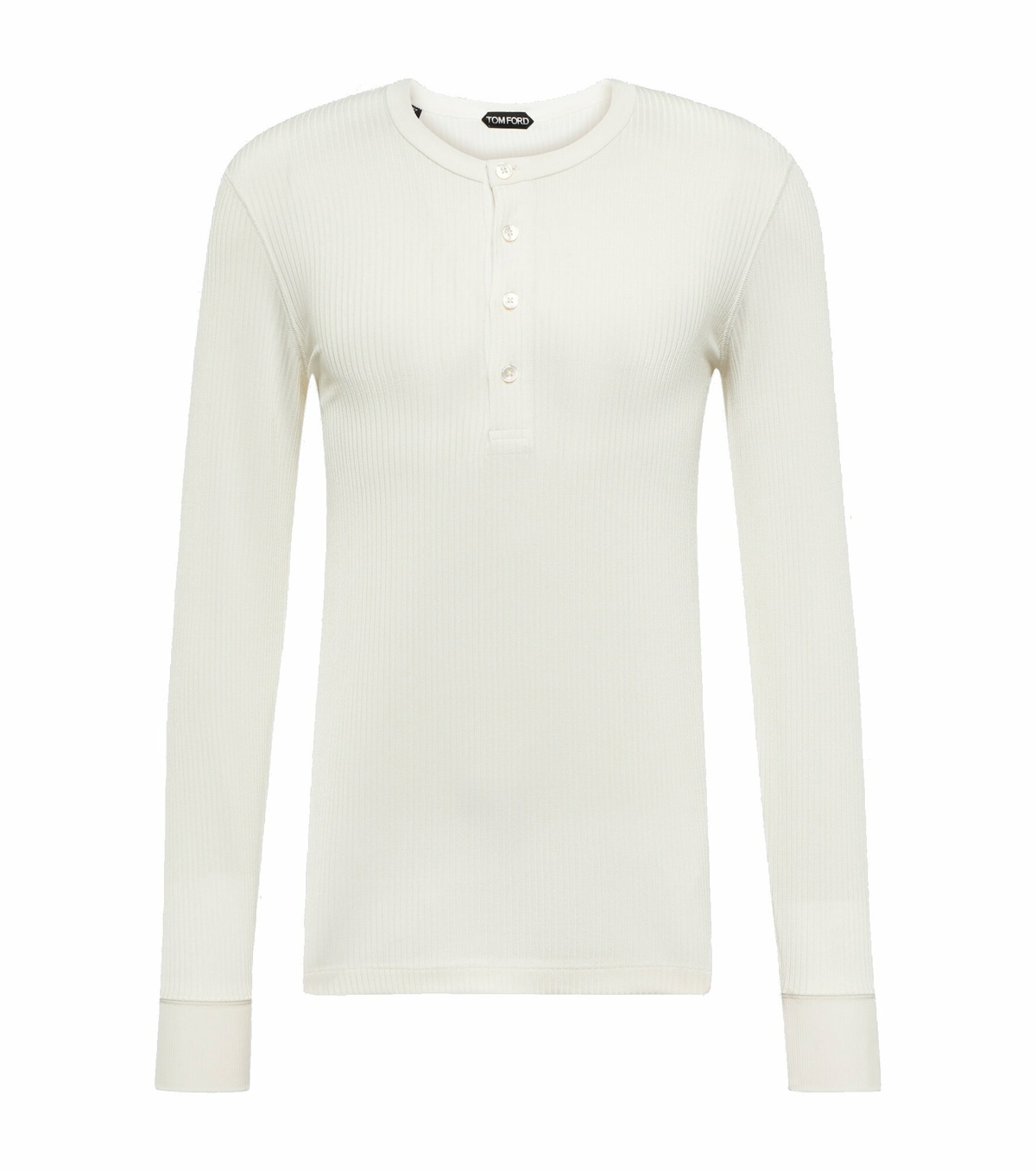 【Tom Ford】サテン Henleyシャツ TOM FORD Silk-Blend Henley T-Shirt | Harrods US