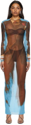 Jean Paul Gaultier Brown & Blue Tennis Suit Dress
