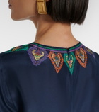 Etro Paisley silk habotai minidress