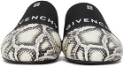 Givenchy Off-White & Black Python Bedford Mules