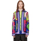 Versace Multicolor Silk Medusa Shirt